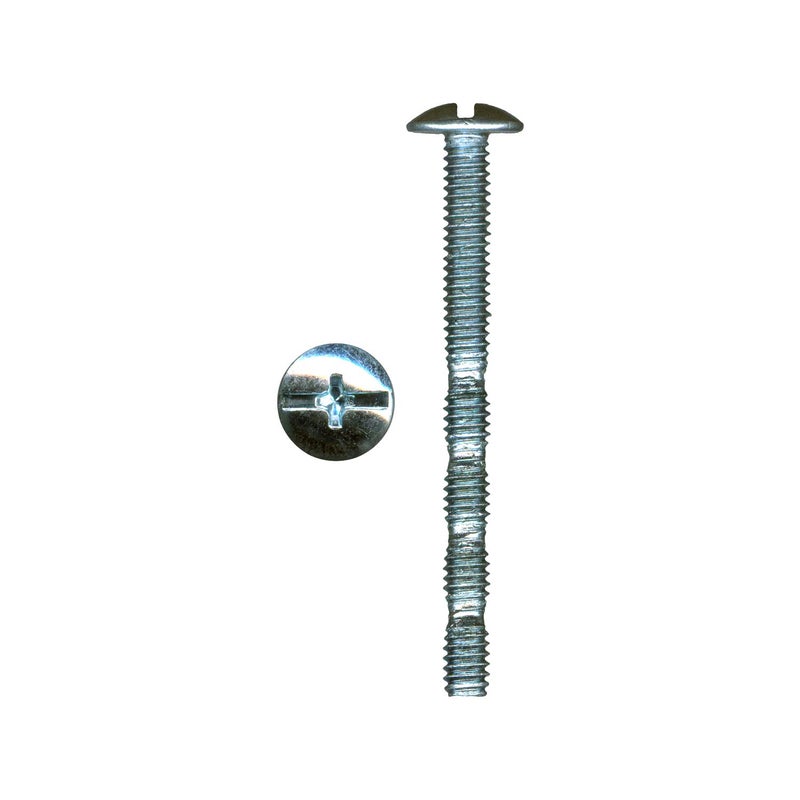 ROK 100 Pack of Rok Hardware #8 x 1-3/4" Slotted Machine Thread Phillips Break Away Long Truss Head Screws - Image 1